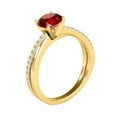 thumbnail image 3 of Mauli Jewels 1.00 Carat Natural Red & White Diamond Solitaire Twisted Shank Engagement Ring In 18K Solid Yellow Gold, Ring Size 6.5, 3 of 6