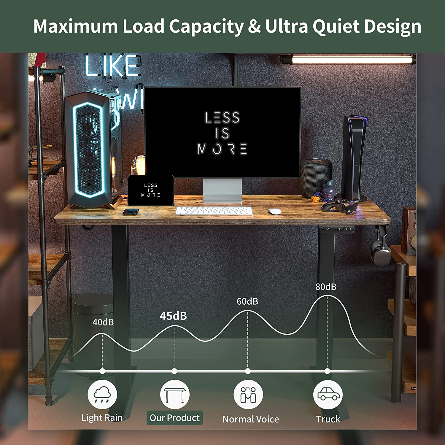 Buy FEZIBO Height Adjustable Electric Standing Desk, Computer Stand Up