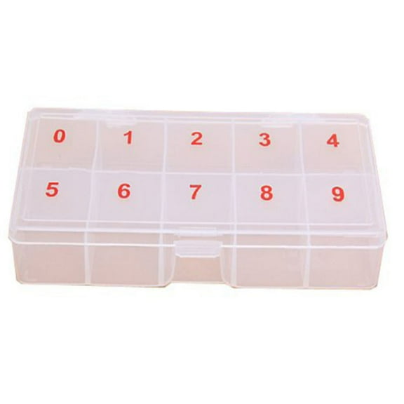 ROSENICE Nail Tips Box Organizer Case Rectangular Storage for Jewelry 1Pcs