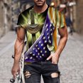 thumbnail image 2 of Camisas para Hombre Impresión Casual Top de Moda, Camisas a Rayas para Hombres Ropa de Pascua para Fiestas Y Diarios, 2 of 5
