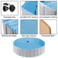thumbnail image 5 of Alden Design Foldable Indoor/Outdoor Pet Swimming Pool Bath Tub, X-Large Gray, 55.1 inch, 5 of 14