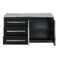 thumbnail image 4 of Steve Silver Camila Indoor Modern 66" Width Sideboard with Gray Genuine Marble Top, Ebony, 4 of 5