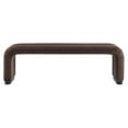 thumbnail image 4 of Modway Koda Performance Velvet Waterfall Long Bench in Black Chocolate Brown, 4 of 9