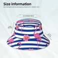 thumbnail image 6 of Disketp Pink Flamingo Print Reflective Bucket Hat Beach Hat Summer Travel Sun Hats Fisherman Cap, 6 of 8