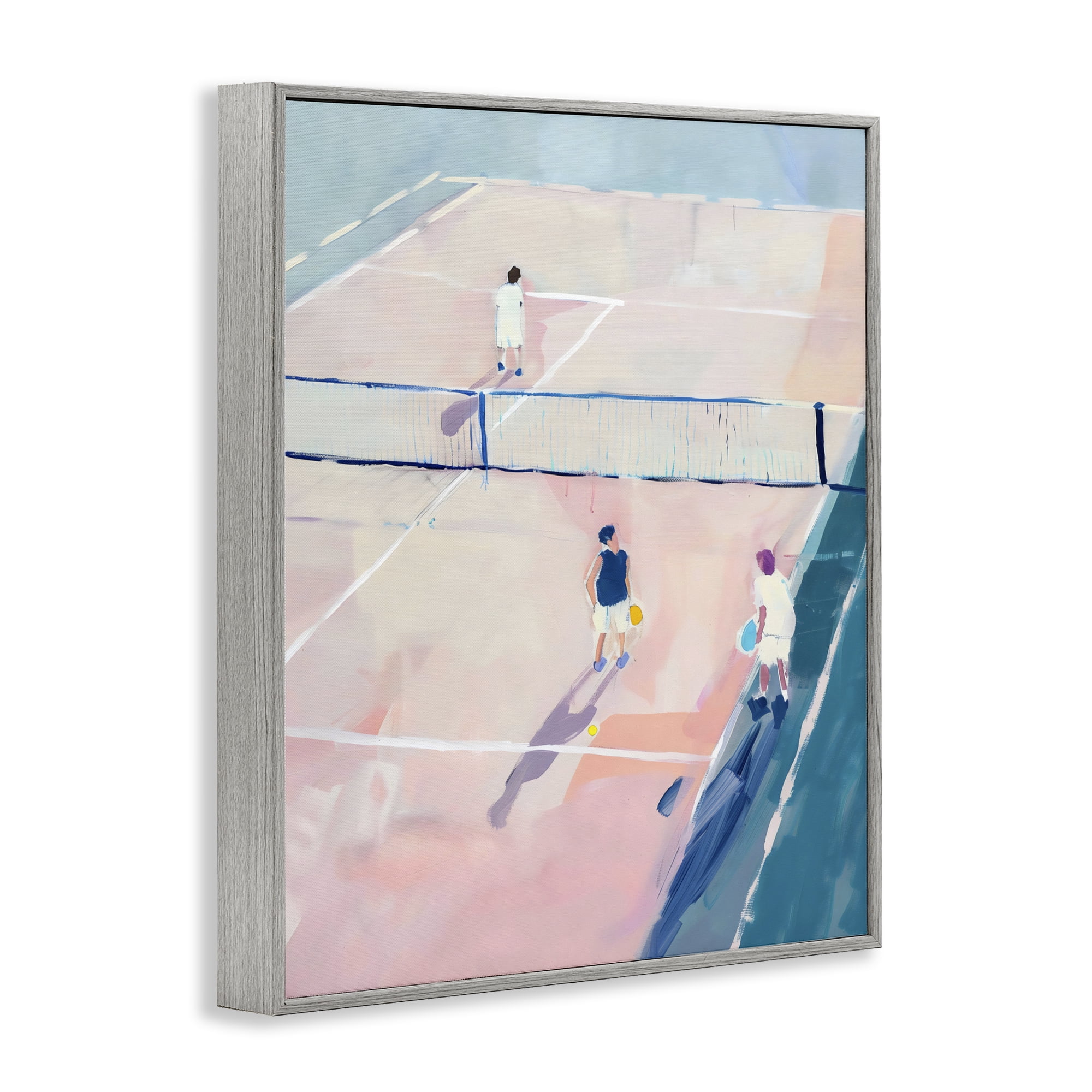 Stupell Industries Summer Game of Tennis Gray Framed Giclee Art, design by The Prints Vibe