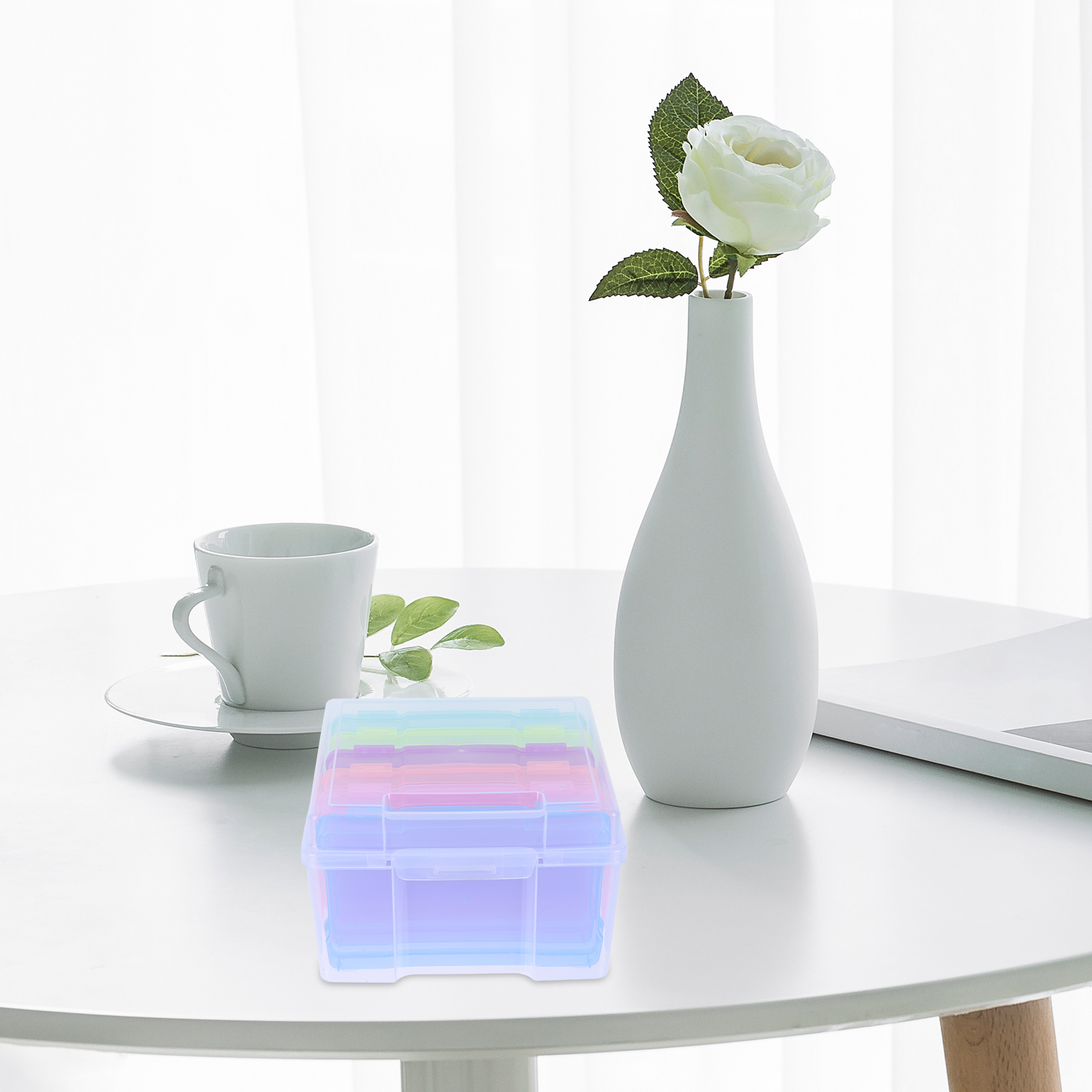 LABSERRON 1Set Multifunctional Photo Storage Box Made of Quality Plastic for Cards Postcards and Jewelry