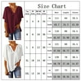 thumbnail image 2 of KZKR Womens Chiffon Blouses Casual Solid Bell Sleeve Shirt Loose V Neck Tunic Tops, 2 of 6