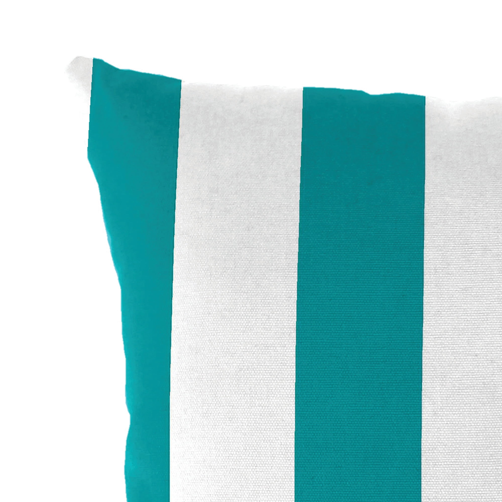 Jordan Manufacturing 20" x 20" Awning Turquoise Stripe Square Outdoor Throw Pillow (2 Pack)