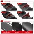 thumbnail image 7 of Ikon Motorsports Rear Diffuser Compatible With 2015-2023 Dodge Challenger IKON V2 Style Matte Black PP Rear Bumper Lip Spoiler Diffuser Shark Fins, 2016 2017 2018 2019 2020 2021, 7 of 7