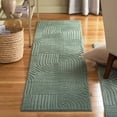 thumbnail image 3 of TOWN & COUNTRY EVERYDAY Stone Geo Curve Soft Felt Everwash®, Machine Washable Area Rug with Non-Slip Backing, Geometric Rug, Sage Green, 1'7"x7'2", 3 of 10