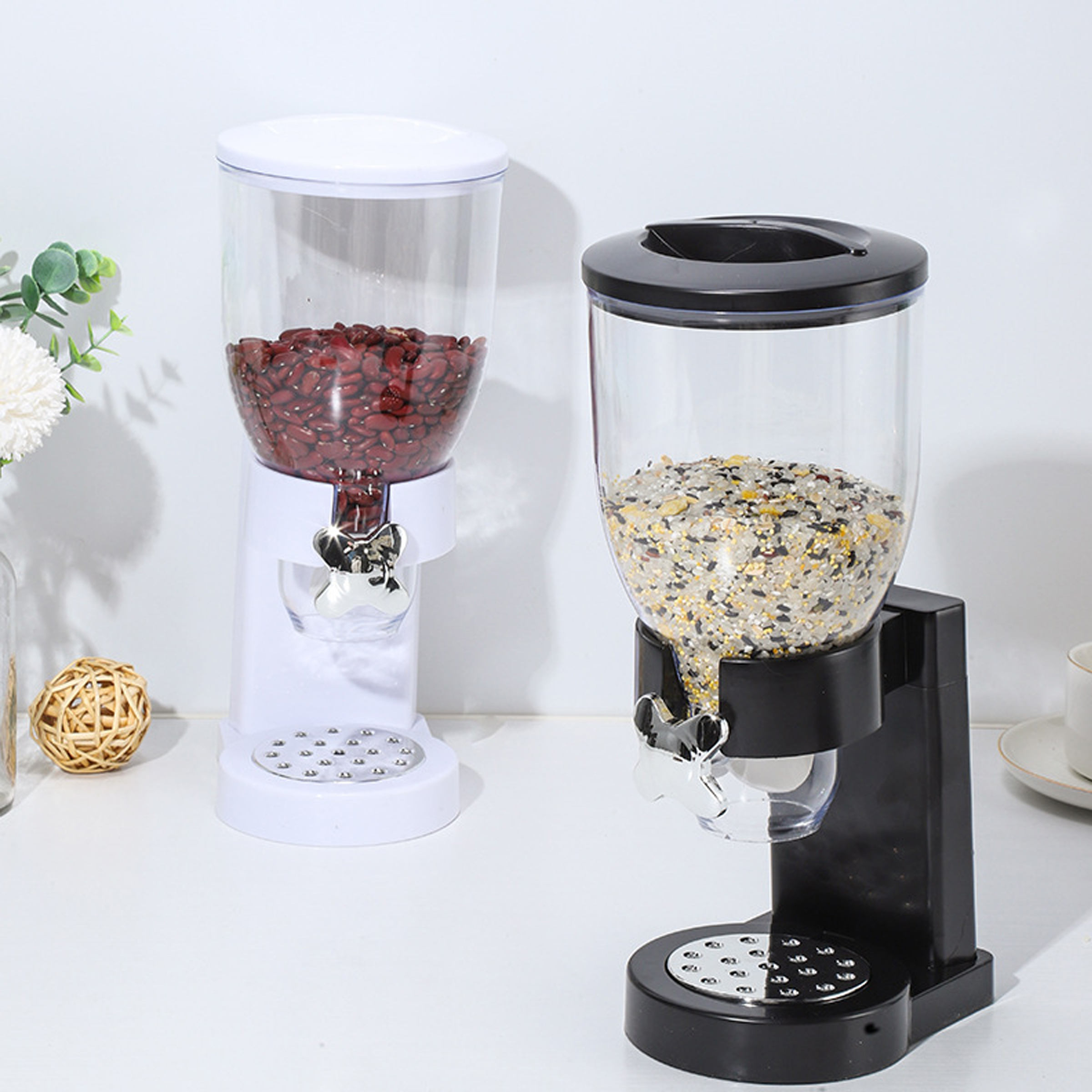 XiLanHUA Storage Containers Cereal Dispenser Countertop Cereal Containers Storage 3.5L Organization And Storage Containers For Kitchen Dry Food Dispenser For Rice Grains Snack Oatmeal Pet Food