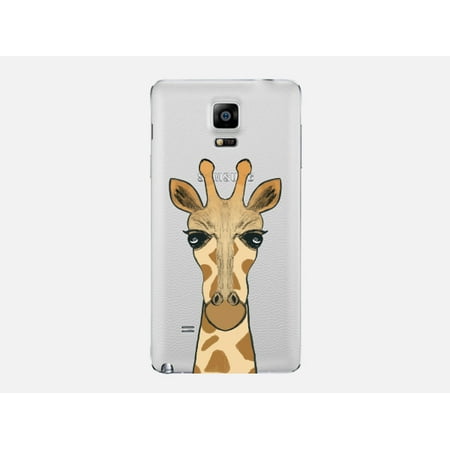 Giraffe Folded Note - Giraffe Large Image Animal Phone Case Clear - For Apple iPhone - Samsung Galaxy - Note