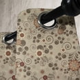 thumbnail image 3 of Ambesonne Grunge Grommet Curtain, Swirls Curves and Dots, 50" x 120", Tan Redwood Pale Brown, 3 of 6