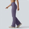 thumbnail image 5 of NOLDARES Women’s Flare Leggings High Waisted Bootcut Yoga Pants Tummy Control Seamless Flared Bell Bottom Workout Gym Pants(L040-Light Purple), 5 of 8