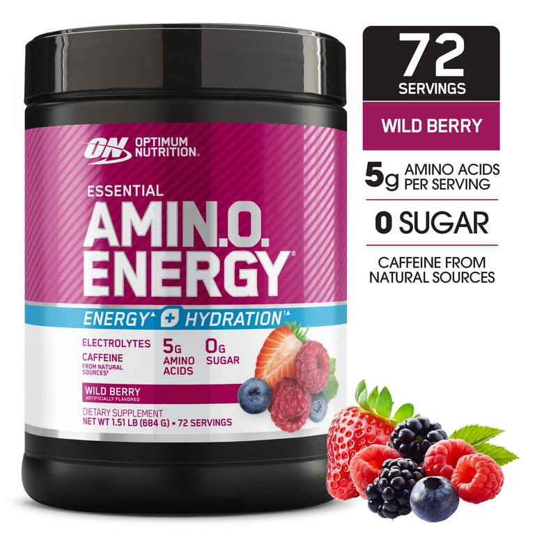 Optimum Nutrition Amin.o. Energy + Hydration Wild Berry, 72