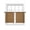 brown, variant on Dark Brown Rattan Sheer Curtains 45 Inch Length 2 Panels Set, Vintage Abstract Wicker Texture Voile Window Treatment Rod Pocket Small Kitchen Curtains Drapes for Bedroom 52"x45"x2
