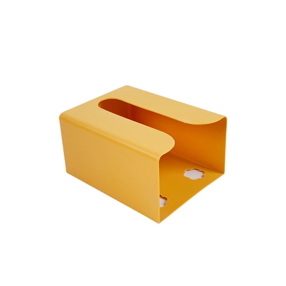 Injueey Dispensador de papel higiénico para oficina en casa, sala de estar, cocina, baño, papel montado en la pared, soporte para pañuelos, Almacenamiento y organización del hogar Amarillo