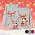 thumbnail image 4 of Family Matching Hoodie 3 Piece Family Pajamas Dad Mom Kids Holiday Pullover With Festive Print For Xmas Eve Party, 4 of 6