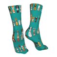 thumbnail image 7 of KLL Cartoon Dogs Print Womens Crew Socks Athletic Middle Tube Long Socks Novelty Socks Gifts For Men, 7 of 7