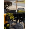 thumbnail image 4 of Outdoor Tablecloth with Umbrella Hole and Zipper, Yellow Rose Square Table Cloth 54x54 Inch Waterproof Tablecloth, Vintage Abstract Garden Flower Floral Black Picnic Table Cover for Patio Camping, 4 of 7