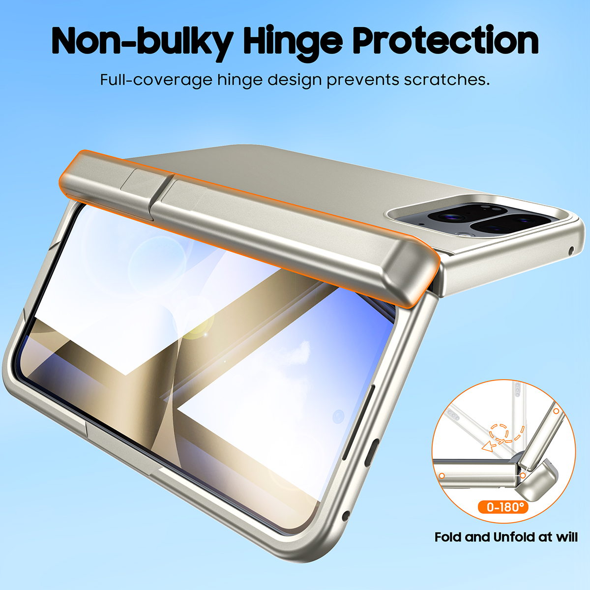 Vizvera Magnetic for Google Pixel 10 Pro Fold Case with Stand, Fit for Magsafe, Hinge Protection, Screen Protector, Built-in Hidden Kickstand, Slim Shockproof Phone Case-Titanium