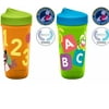 2 Pack Zak Designs Toddler 8 oz. Sippy Cups, ABC Curious Learner and 123 counting trainer 2 Pack Cup