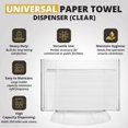 thumbnail image 3 of Paper Towel Dispenser by Oasis Creations, Holds 250 Paper Towels, Wall Mounted, Countertop Paper Towel Dispenser, Universal Paper Towel Holder- Clear, 3 of 6