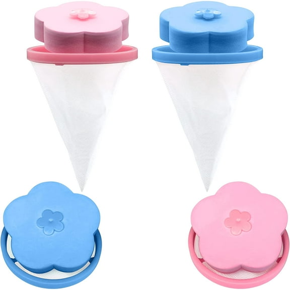 Pet Hair Catcher for Laundry, Lint Catcher for Laundry,Washing Machine Hair Catcher for Dogs and Cats,Reusable Household Hair Filter Washer Lint Trap Net Pouch 4 Pieces