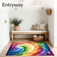 thumbnail image 3 of ODIKA 2'x3' Machine Washable Non-Slip Area Rug, Galactic Stars & Swirls High Traffic Rug, Blue, 83081, 3 of 7