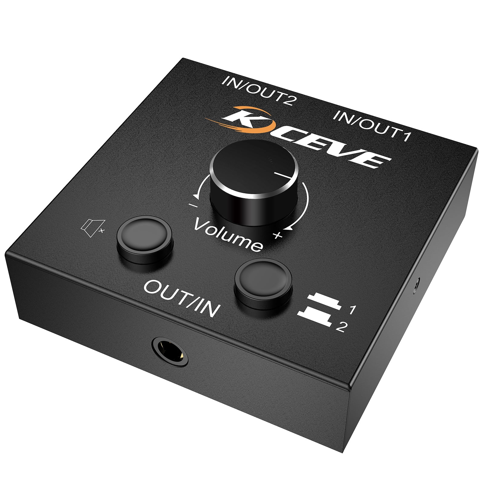 KCEVE 3.5mm Stereo Audio Switcher 1 in 2 out2 in 1 out Bidirectional