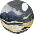 thumbnail image 4 of 3D Print Round Rug 6x6ft Abstract Line Art Mountains Washable Large Area Rug, Soft Non-Slip Circle Carpet, Boys Girls Kids Teens Bedroom Carpet Decor Floor Mat, 4 of 7