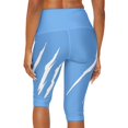 thumbnail image 4 of Effete Feline Claw Marks Scratch Yoga Capri Leggings (AOP), 4 of 8