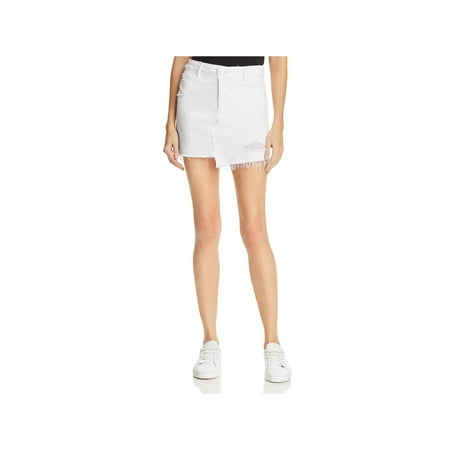 - Paige Womens Afia Denim Distressed Pencil Skirt