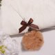 thumbnail image 4 of Cute Ribbon Bowknot Keyring with Furry Ball Pendant Stylish Phone Starp Chain Hangings Decoration for Purses and Mobiles, 4 of 4
