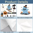 thumbnail image 3 of 2 Sheets Water Soluble Embroidery Patterns Pumking Bat Cat Spider Sewing Stick and Stitch A4 Transfers Fabric Stabilizers Wash Away Self Adhesive for Cloth DIY Lover, 3 of 9