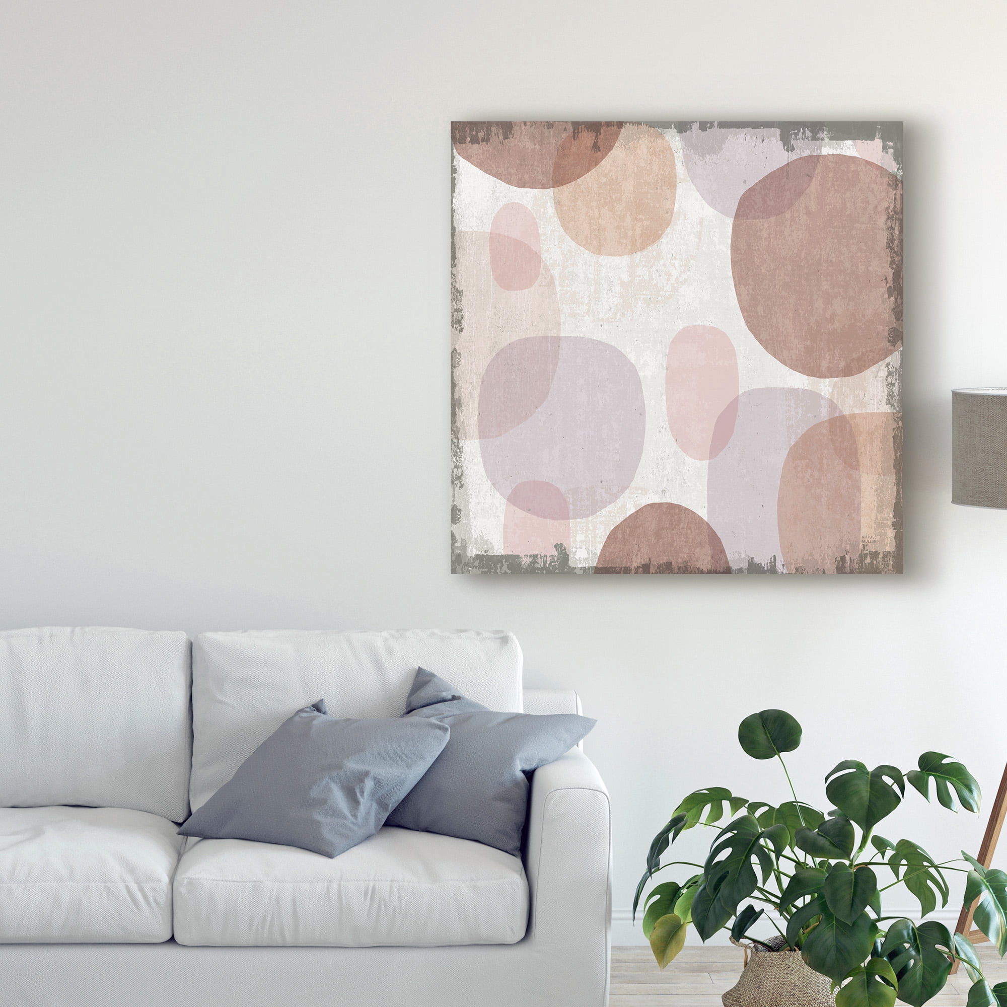Trademark Fine Art 'Blush Drips I' Canvas Art by Michael Mullan