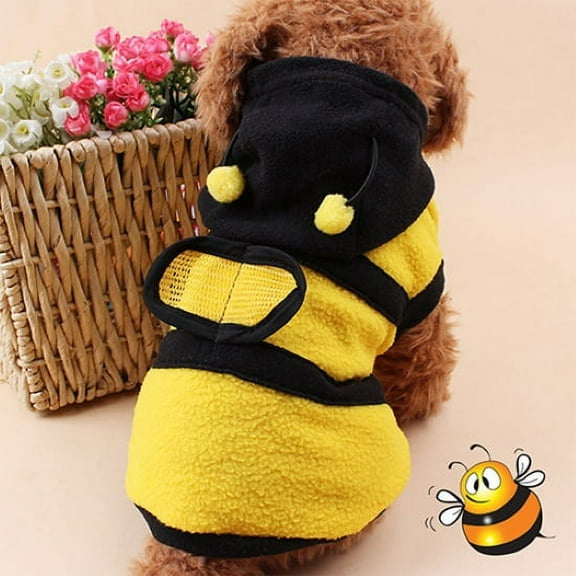 opvise Pet Hoodie Clothes Cute Fancy Puppy Apparel Costume Cat Dog Coat Outfit Bee Style XXXL