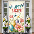 thumbnail image 6 of Bunny Theme Easter Banner Colorful Bows Bunny Backdrop Polka Dot Pattern Cute Design Happy Easter Background for Easter Party Spring Celebration Photo Backdrop, 6 of 9