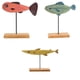 thumbnail image 1 of 3 piezas de bonitos adornos de peces de madera independientes, decoración de animales para escritorio y dormitorio. verde oscuro amarillo rojo, 1 of 8