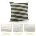 thumbnail image 4 of COMIO  Pillow Covers Olive Green Boho Throw Pillows Farmhouse Stripe Cushion Covers for Couch Sofa Decorative Pillow Cushion Case, 4 of 5