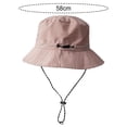 thumbnail image 2 of Sombrero de pescador plegable de ala ancha, gorra de verano con cordón, para pesca y viajes a la playa, 2 of 5