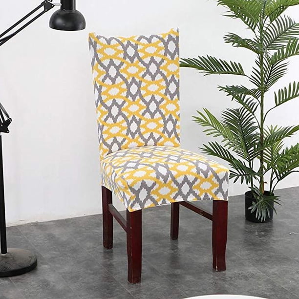 Cubierta Elástica Extraíble, Protectoras Para El Asiento Del Comedor, Paquete De 1 Piezas 3 perfecl Cubierta de la silla de comedor