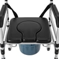 thumbnail image 2 of Dwellnix Shower Chair Height Adjustable Freestanding Folding Shower Chair w Bidet 160kg, 2 of 7