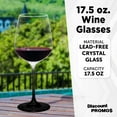 thumbnail image 4 of Wine Glasses 17.5 oz. Set of 12, Bulk Pack - Restaurant Glassware, Perfect for Red Wine or White Wine - Black, 4 of 5