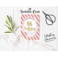 thumbnail image 3 of Darling Souvenir White Birthday Invitation Card 28 Pcs Fill or Write In Blank Invites Printable Party Supplies 5 x 7 Inches, 3 of 5
