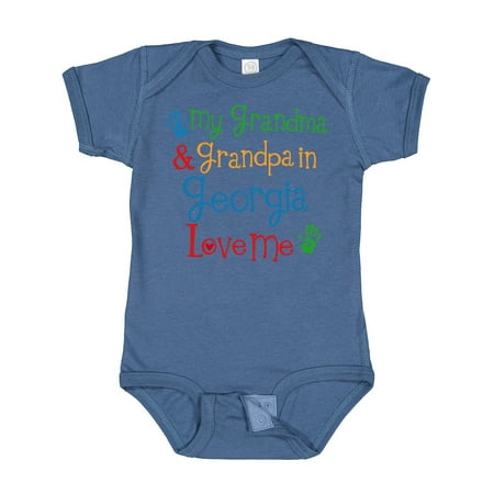 

Inktastic Georgia Grandma Grandpa Loves Me Gift Baby Boy or Baby Girl Bodysuit
