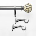 thumbnail image 4 of Deco Window 36 to 66 inches Adjustable Curtain Rod for Windows with MOP Finials (1'' Diameter, Grey), 4 of 5