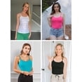 thumbnail image 7 of Alove Womens Basic Camisole Tops with Shelf Bra Adjustable Spaghetti Strap Tank Top Cotton Undershirts 3 Packs, 7 of 7