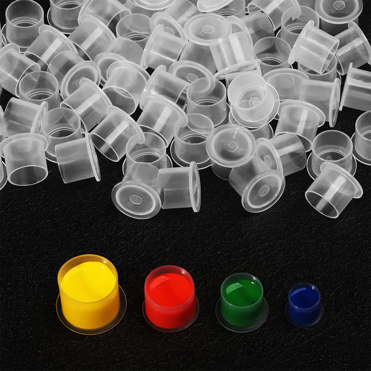 tattoo ink cups500pcs disposable plastic tattoo ink caps 20MM