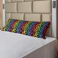 thumbnail image 2 of Leopard Print Body Pillow Case Cover with Zipper, Modernized Panther Leo Skin Wild Big Cats in Gradient Rainbow Tones Print, Decorative Accent Long Pillowcase, 21" x 54", Black Purple, by Ambesonne, 2 of 2